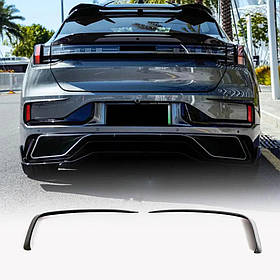 Накладки на задній бампер (2021-2024, Карбон) для Zeekr 001 2021- рр