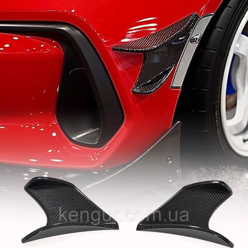 Накладки на задній бампер (2021-2023, Карбон) для Subaru BRZ 2021- рр, фото 1