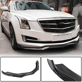 Накладка на передній бампер Lip (для Base, Карбон) для Cadillac ATS 2012-2019 рр