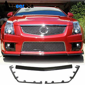 Накладки на передній бампер (для CTS V Coupe, Карбон) для Cadillac CTS 2007-2014 рр