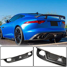 Дифузор заднього бампера (2013-2019, Карбон) для Jaguar F-Type рр
