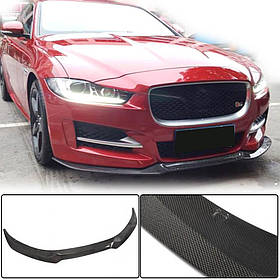 Накладка на передній бампер Lip (2015-2019, Карбон) для Jaguar XE 2016- рр