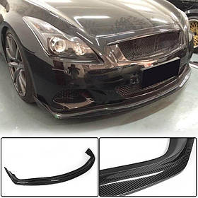 Накладка на передній бампер Lip (для G37 Coupe 2009-2013, Карбон) для Infiniti G25/G35/37 (V36/CV36) рр