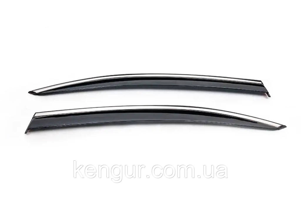 Вітровики з хромованим молдингом LiftBack задні (2 шт, Niken) для Skoda Octavia III A7 2013-2019 рр, фото 1