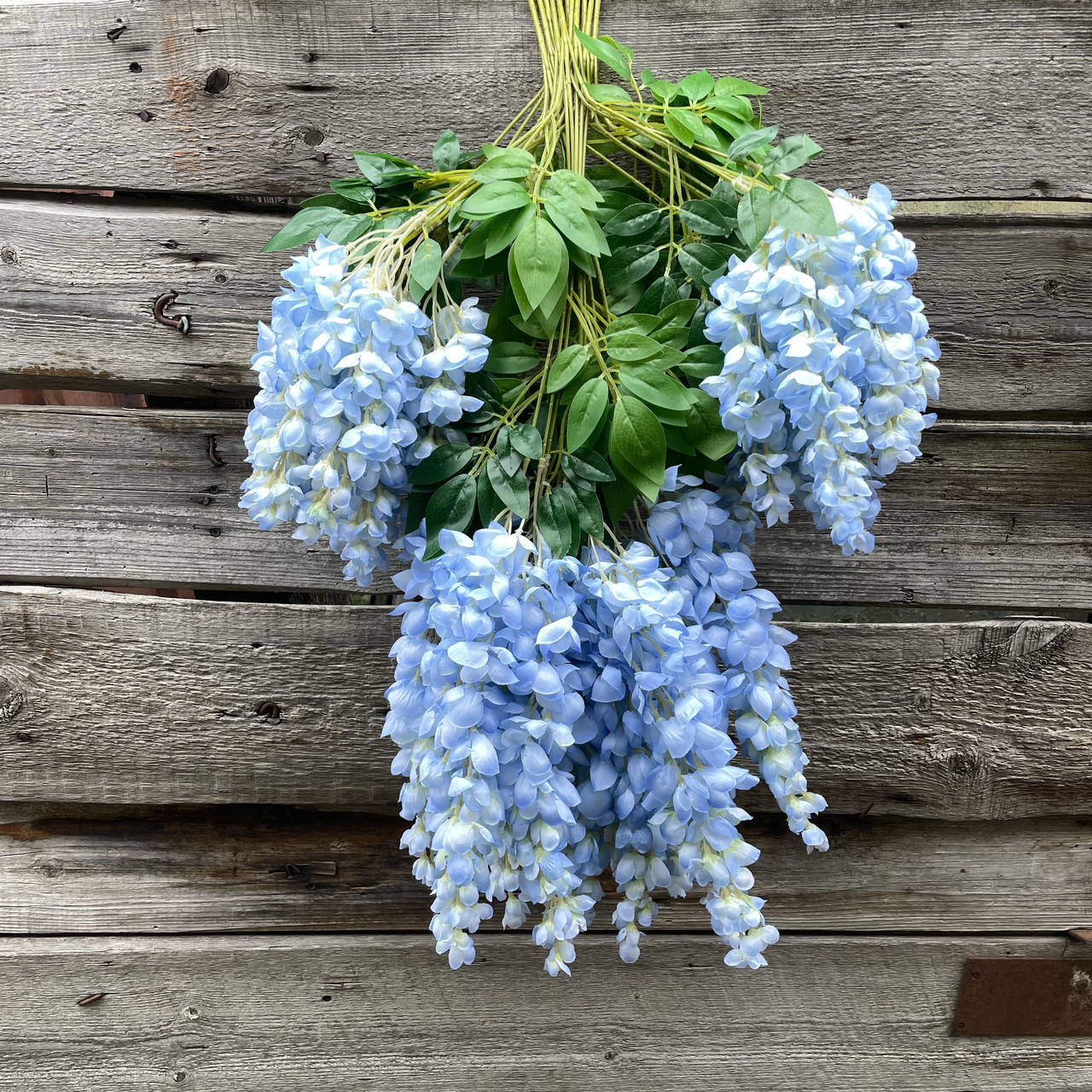 Штучна ампельна звисаюча гліцинія 80 см блакитна (12 шт), фото 1