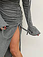 Сукня жіноча з завʼязками Модель: 1557-261 Колір: сірий, чорний, фото 9
