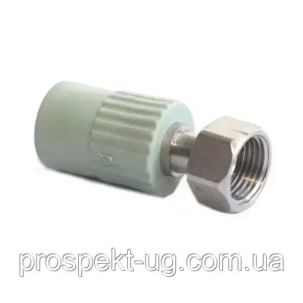 Перехід ППР Ду20х1/2" з накидною гайкою різьба ВР Georg Fischer під пайку, фото 1