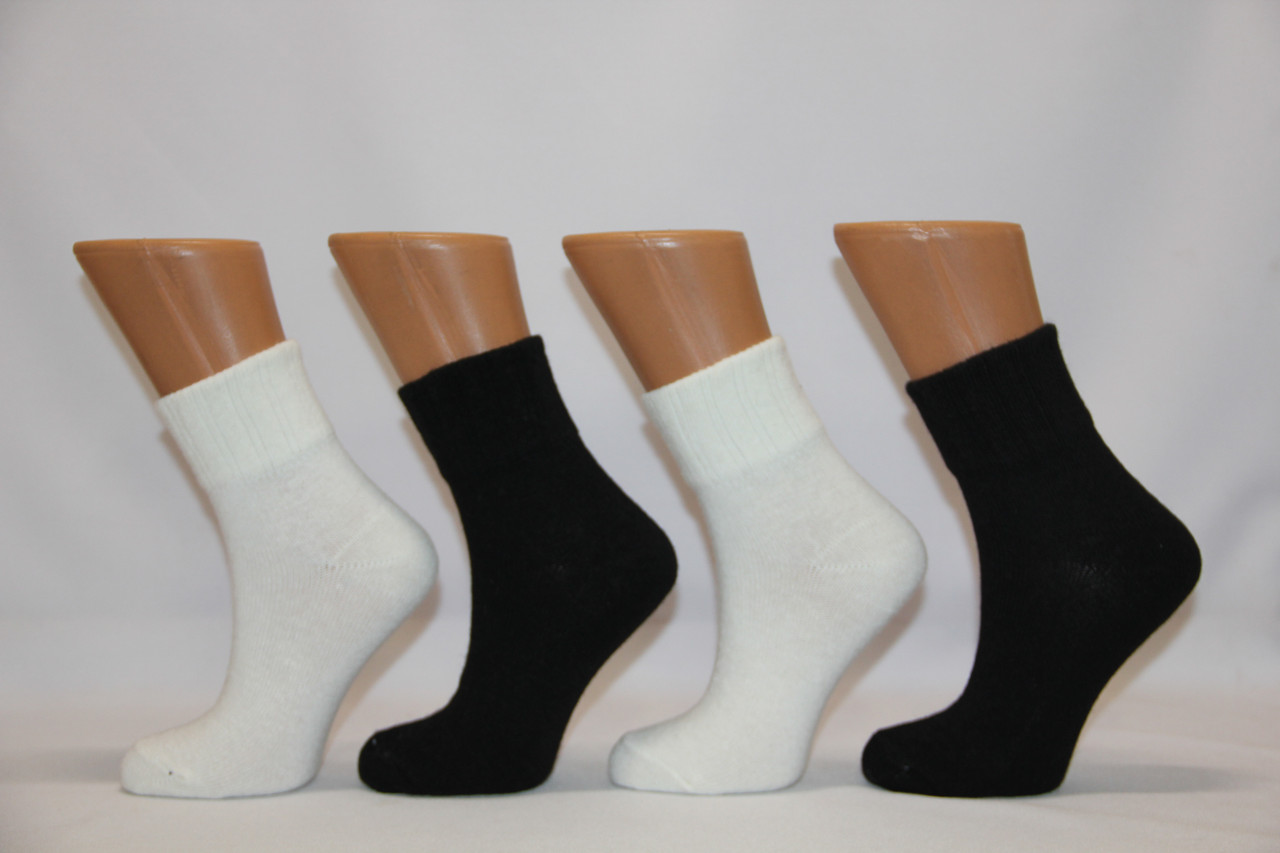 Женские носки средние с резинкой в рубчик с 100%шерсти НЛ 36-40 асорті чорний з білим, фото 1