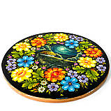 Картина панно Петриківський розпис ЛІТНЯ НІЧ ручної роботи з дерева Український сувенір, фото 2