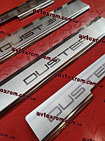 RENAULT DUSTER III з *2024+ Накладки на пороги Рено Дастер Premium комплект Нержавійка 4 одиниці Україна