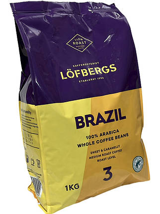 Кава в зернах Lofbergs Brazil 1 кг, фото 2