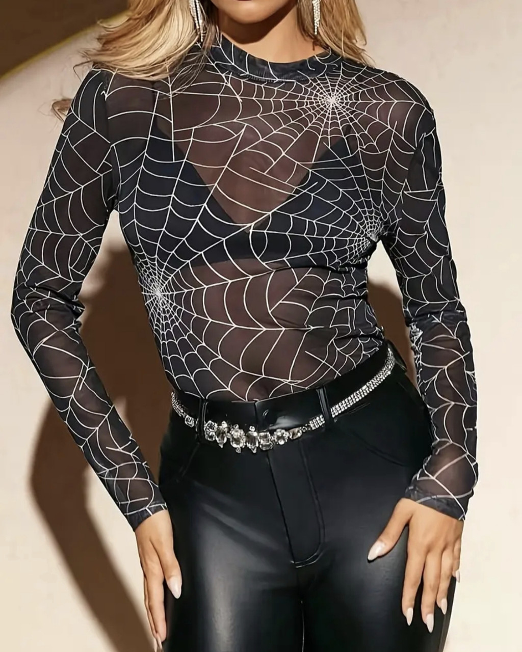Стильна прозора кофта з "Паутиною", фото 1