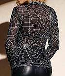 Стильна прозора кофта з "Паутиною", фото 3