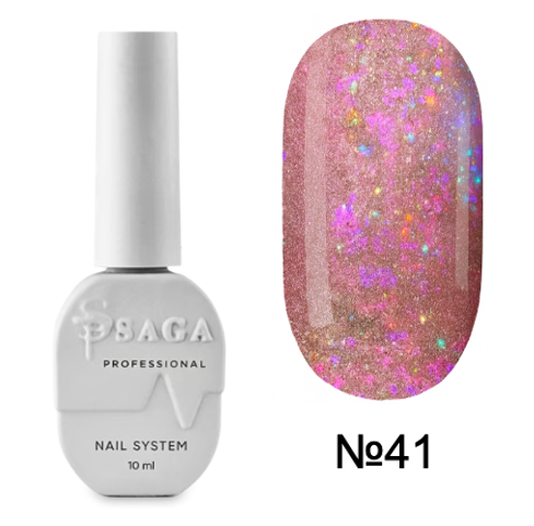 Світловідбивний гель-лак Saga Fiery Gel No41, фото 1