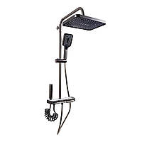 Душова колона VALESO NSK078 PVD чорна з індикатором температури