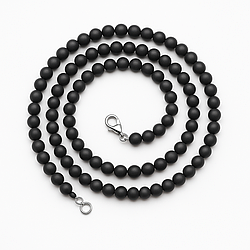 Шунгіт Ø4 намисто, 0636ОШ