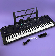 Дитячий синтезатор MQ 6181 працює від мережі та батарейок, LED-дисплей, 61 клавіша, звукові ефети