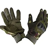 Повнопалі тактичні рукавички із захистом кісточок мультикам KT7000406.solve, фото 2