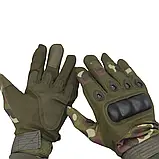 Повнопалі тактичні рукавички із захистом кісточок мультикам KT7000406.solve, фото 3