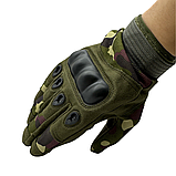 Повнопалі тактичні рукавички із захистом кісточок мультикам KT7000406.solve, фото 6