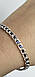 Срібний  браслет арабський бісмарк з фіанітами синього кольору, фото 5