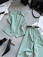 Костюм жіночий брючний Модель: 1557-237 Колір: беж, нефрит, фото 6