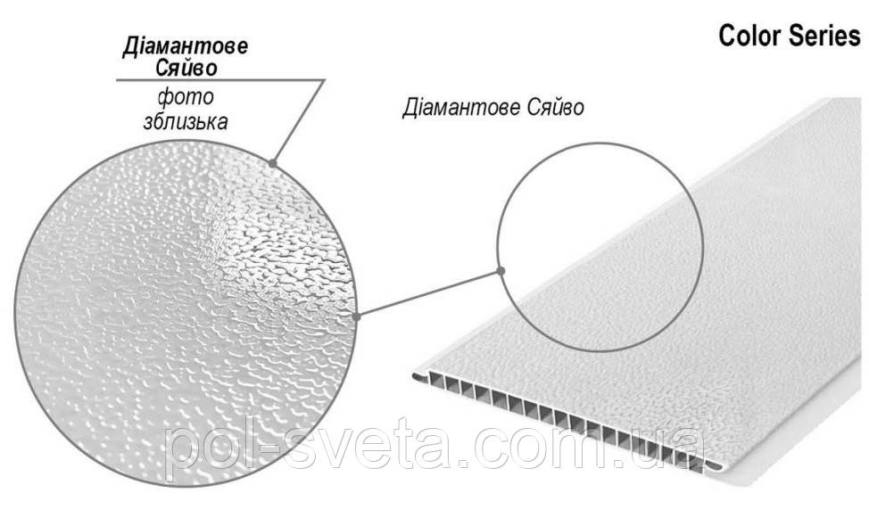 Панель пластикова Decomax Діамантове сяйво 6000х250х8 мм Безшовні панелі пвх Вологостійкі пластикові панелі, фото 1