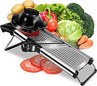 Овощерезка слайсер для овощей и фруктов ручная тёрка профессиональная мандолина из нержавеющей стали G23j