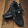 Зимові чоловічі шкіряні черевики, кросівки чорні утеплені з натуральної шкіри на хутрі на зиму для чоловіків, розмір 40-45, фото 7