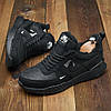 Зимові чоловічі шкіряні черевики, кросівки чорні утеплені з натуральної шкіри на хутрі на зиму для чоловіків, розмір 40-45, фото 5