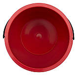 Відро пластикове 10 літрів із кришкою червоне Ø 30 см h=30 см (Юніпласт), фото 5