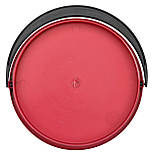 Відро пластикове 10 літрів із кришкою червоне Ø 30 см h=30 см (Юніпласт), фото 4