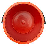 Відро пластикове 10 літрів помаранчеве Ø 30 см h=27 см (Юніпласт), фото 4