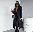 Пальто жіноче на підкладці з кашеміру Модель: 1555-5751 Колір: сірий, чорний, барбі, молоко, мокко, фото 4