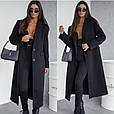 Пальто жіноче на підкладці з кашеміру Модель: 1555-5751 Колір: сірий, чорний, барбі, молоко, мокко, фото 8