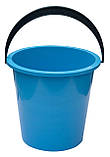Відро пластикове 10 літрів синє Ø 30 см h=27 см (Юніпласт), фото 2