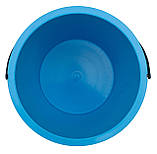 Відро пластикове 10 літрів синє Ø 30 см h=27 см (Юніпласт), фото 3