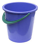 Відро пластикове 10 літрів з фіолетовою кришкою Ø 30 см h=30 см (Юніпласт), фото 2