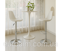 Стілець Тау Н барний високий білий, фото 2