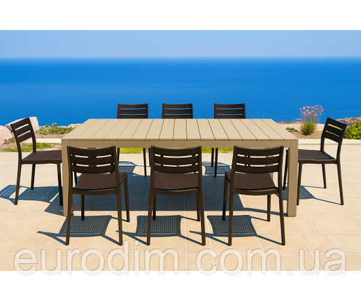 Стілець Зара пластиковий коричневий, фото 2