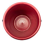 Відро пластикове 5 літрів червоне Ø 23.5 см h=20 см (Юніпласт), фото 3