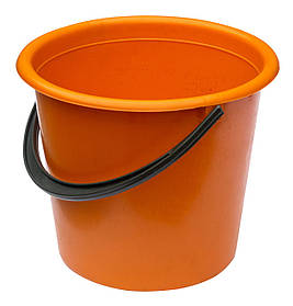 Відро пластикове 5 літрів помаранчеве Ø 23.5 см h=20 см (Юніпласт)