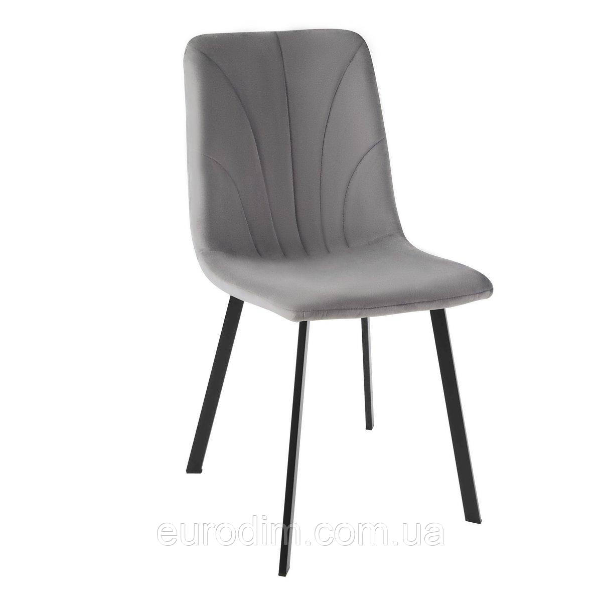 Стілець GARRY чорний каркас/сірий