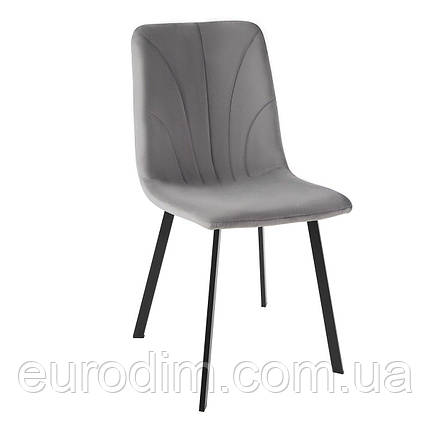 Стілець GARRY чорний каркас/сірий, фото 1