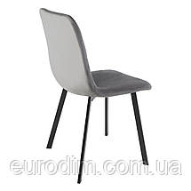 Стілець GARRY чорний каркас/сірий, фото 3