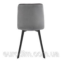 Стілець GARRY чорний каркас/сірий, фото 5