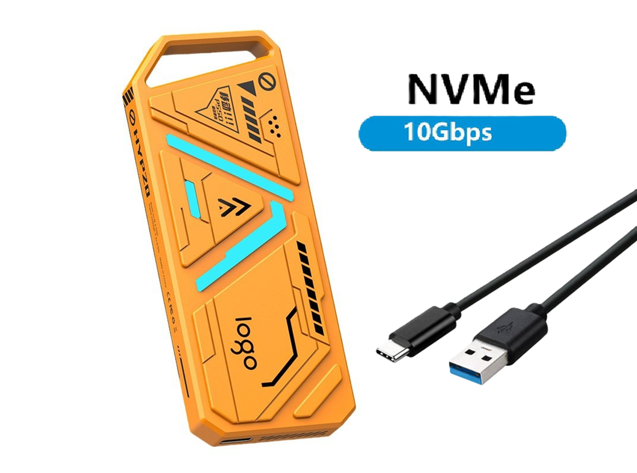 Зовнішня кишеня Deepfox M20 RGB для NVMe (PCIe) M2 SSD USB 3.2 Gen 2 Type-C, фото 1