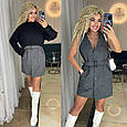 Костюм жіночий сукня-піджак + светр Модель: 1555-5500 Колір: чорний, фото 7