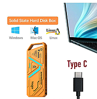 Зовнішня кишеня Deepfox M20 RGB для NVMe (PCIe) M2 SSD USB 3.2 Gen 2 Type-C, фото 6