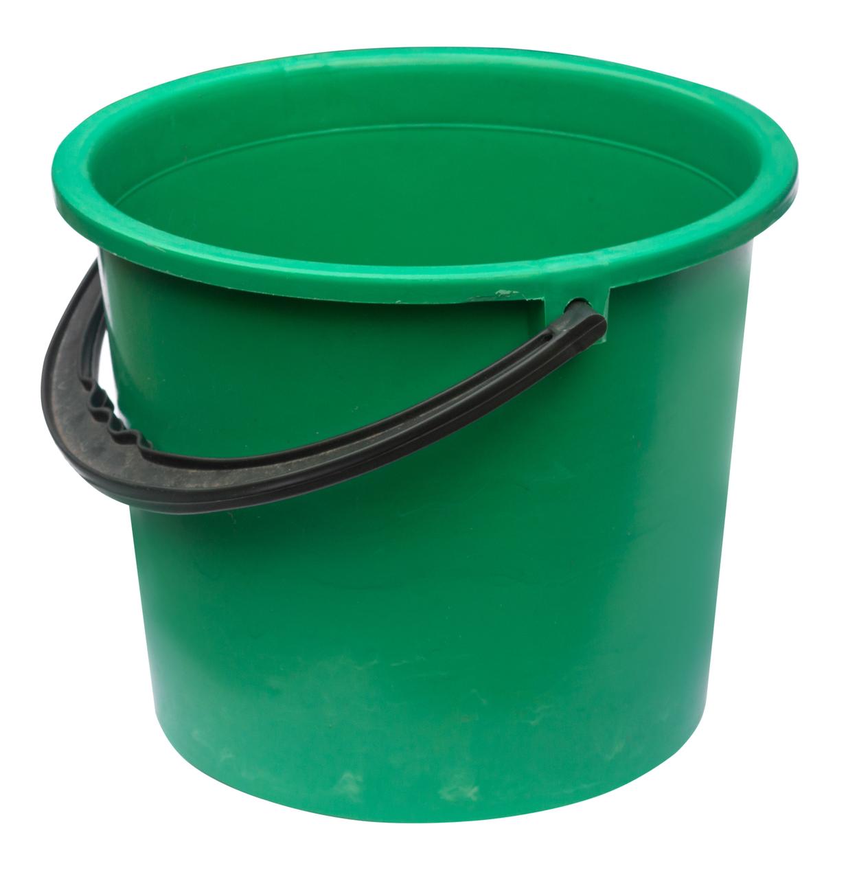 Відро пластикове 8 літрів зелене Ø 27 см h=22 см (Юніпласт), фото 1